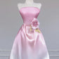 Pink Gradient Fashion Long Satin Prom Dress Evening Dress nv4962