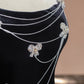 Black butterfly velvet long beaded prom dress evening gown nv5077