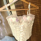 Pink Floral Sweet Short Chiffon Homecoming Dress Birthday Party Dress nv4941