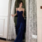 Blue Enchantress Mermaid Princess Ruffles Light Luxury Small People Day Dress Ball Dress Evening Dress nv4543