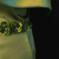 Olive Green Beaded Satin Long Ball Gown Evening Dress nv4274