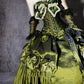 Green gorgeous exquisite beaded long satin ball gown evening dress party dress nv4375
