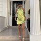 Green Fashion Halter Short Sequin Homecoming Dress Cocktail Party Dress nv4797