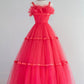 NiceVestidos-Pink long tulle formal prom dress nv5478