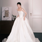 Strapless Satin Ball Gown Wedding Dress, Minimalist Bridal Gown  NV7347
