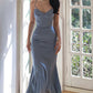 Gurte Blue Mermaid Long Prom Kleider nv1617