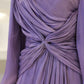 Burgundy Elegant Evening Dress A-Line Long Sleeves Prom Gowns nv4232