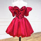 Mini/Short Red Satin Short Prom Dresses, Short Homecoming Dress nv1544