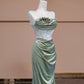 Green Fashion Elegant Floral Mermaid Slim Fit Long Floor Length Ball Gown Evening Gown Party Dress nv4189