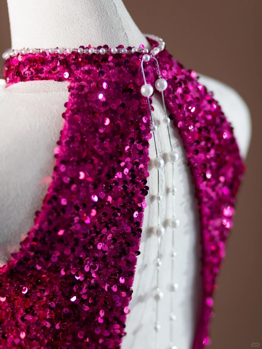 Pink Sparkling Sequined Long Prom Dress Evening Dress Party Dress nv4750