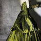 Green gorgeous exquisite beaded long satin ball gown evening dress party dress nv4375