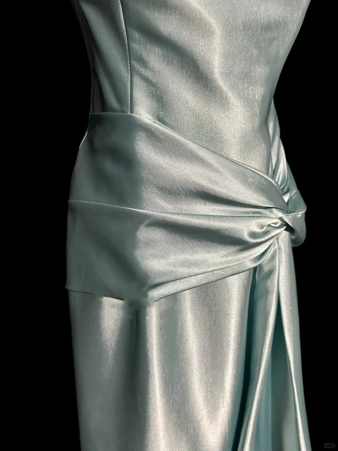 Mint Green Simple Elegant Long Satin Ball Gown Evening Dress Party Dress nv4119