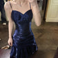 Blue Enchantress Mermaid Princess Ruffles Light Luxury Small People Day Dress Ball Dress Evening Dress nv4543