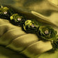 Olive Green Beaded Satin Long Ball Gown Evening Dress nv4274