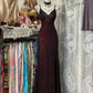 Burgundy Black Lace Vintage Elegant Long Mermaid Satin Evening Dress Party Dress Prom Dress nv4210