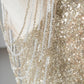 Champagne gold shining elegant tulle long prom dress evening dress party dress nv4753