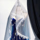 Burgundy/Blue Vintage Delicate Beads Elegant Stunning Long Velvet Ball Gown Evening Gown Party Dress nv4115