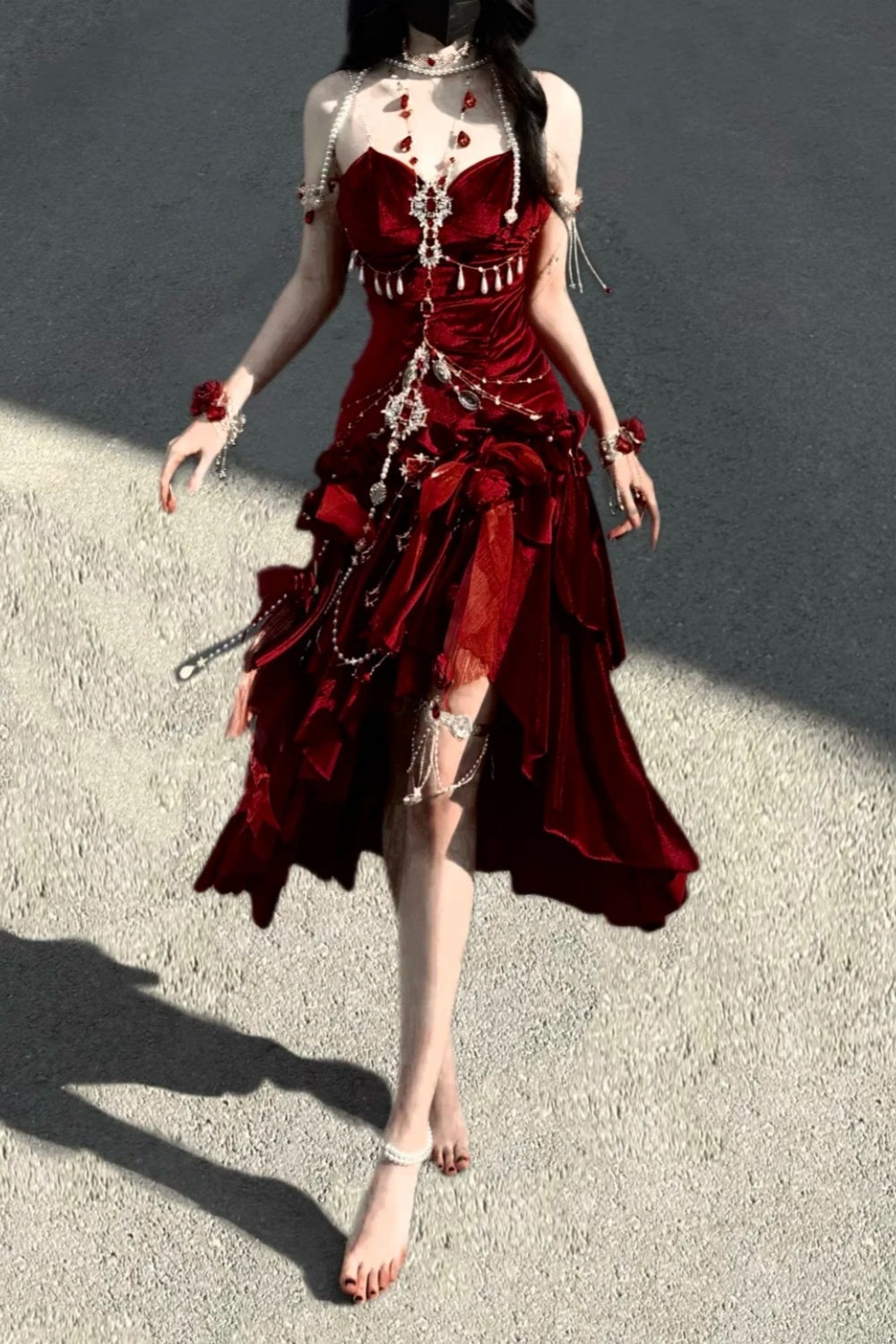 Retro langes Göttinnenkleid, Ballkleid NV6474