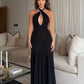 Black Fashion Lace-up Suspender Long Ball Gown Evening Dress Party Dress nv2372