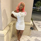 Ivory Off Shoulder Ruffle Birthday Dress Cocktail Dress Homecoming Dress nv2118