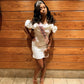 Ivory Off Shoulder Ruffle Birthday Dress Cocktail Dress Homecoming Dress nv2118
