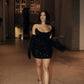 Black stylish elegant sequin short mini party dress prom dress homecoming dress nv2293