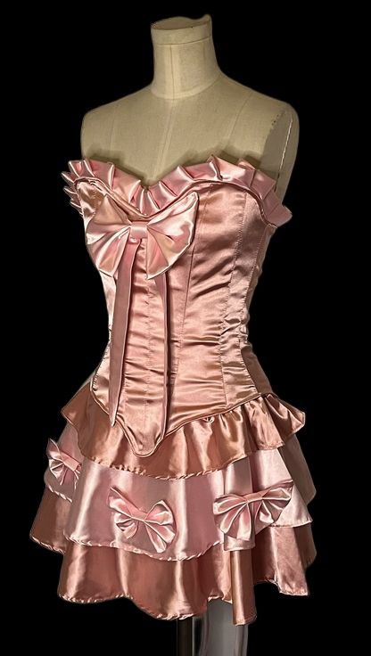 NiceVestidos--Sweet Pink Short Satin Homecoming Dress NV5729