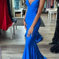 Blue mermaid elegant long ball gown evening dress nv2162