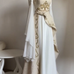 NiceVestidos--Elegant Spliced Embroidery Chiffon Flared Sleeve Long Gown, Retro Palace - Style Jacquard Banquet Dress NV5754