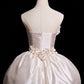 Cute A Line V Neck 3D Floral White Satin Short Homecoming Dress Birthday Dress nv5395