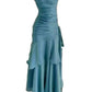 NiceVestidos--Sleeveless Lake Blue Shiny Slim fit Floor length Evening Dress NV5784