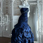 Viral Trend Royal Blue Mermaid Gown: Beaded Strapless & Ruffled Hem NV6840