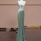 Green Fashion Elegant Floral Mermaid Slim Fit Long Floor Length Ball Gown Evening Gown Party Dress nv4189