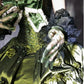 Green gorgeous exquisite beaded long satin ball gown evening dress party dress nv4375