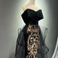 Black Gorgeous Gold Long Ball Dress NV6623