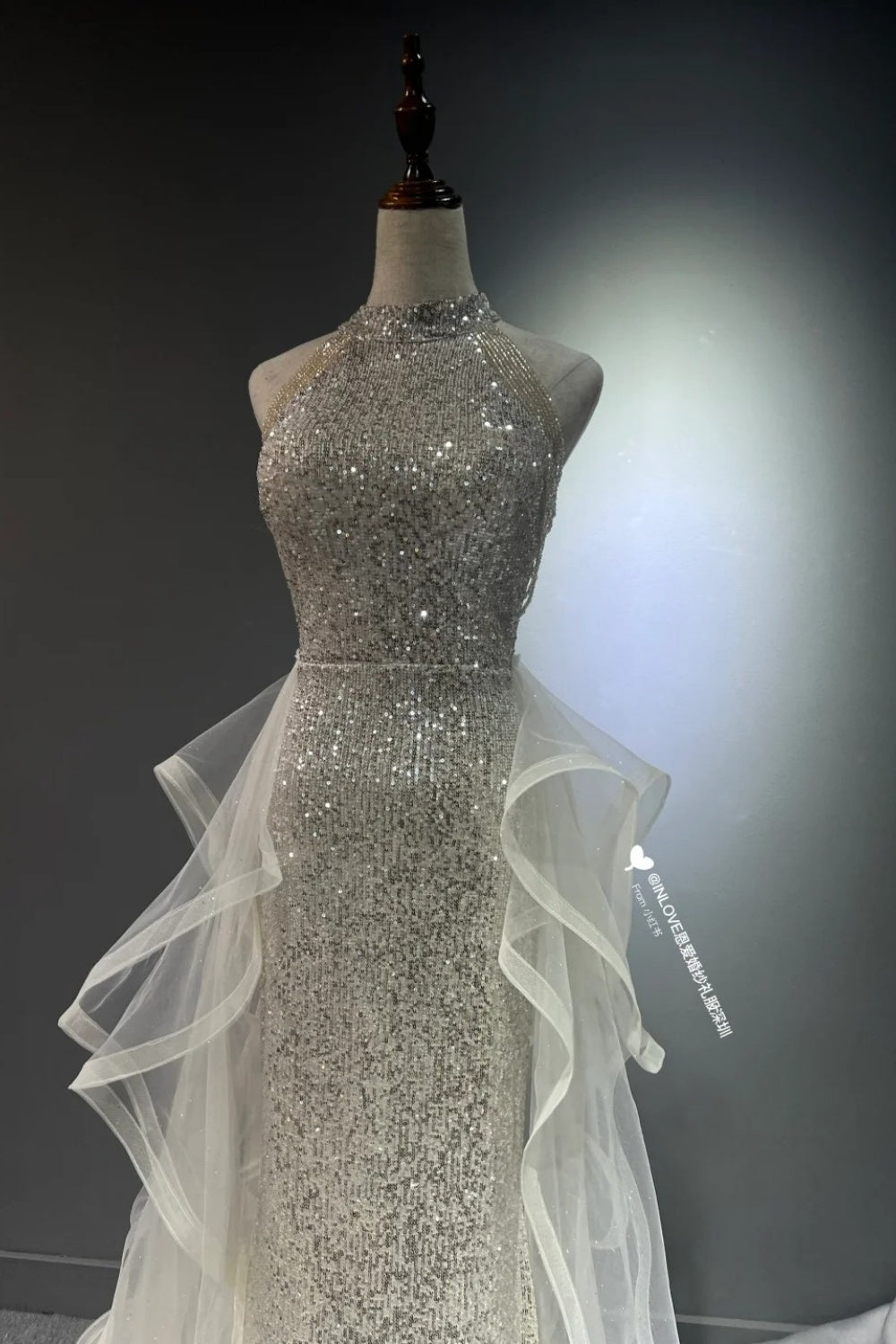 Shiny Long Tulle Ball Dress NV6628