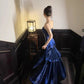Blue Enchantress Mermaid Princess Ruffles Light Luxury Small People Day Dress Ball Dress Evening Dress nv4543