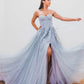 A-Line Sweetheart Neck Blue Long Prom Dresses, Blue Formal Graduation Dress nv1530