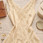 Cream Beige Sleeveless V Neck Short Homecoming Dress Floral Embroidery A-Line Vintage Cocktail Gown  NV6911