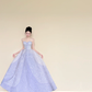 Strapless Lavender Mermaid Prom Dress, 3D Scale Sequin Princess Ball Gown  NV7427