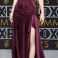 Cherry satin retro fashion corset long satin ball gown evening dress party dress sexy and elegant nv5062