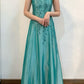 Purple Delicate Floral Beading Shiny Spaghetti Straps Elegant Fashion A-Line Long Tulle Ball Gown Evening Dress Party Dress Prom Dress nv3799