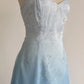 NiceVestidos-Blue and white exquisite floral fashion gradient tube top long floor-length ball gown graduation dress nv5523