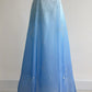 NiceVestidos-Blue and white exquisite floral fashion gradient tube top long floor-length ball gown graduation dress nv5523