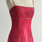 Red Fashion Elegant Exquisite Embroidery Beading Spaghetti Strap Long Tulle prom dress Evening Gown Party Dress nv3980
