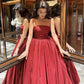 Red tube top elegant fashion A-line long evening dress prom dress ball gown party dress nv2632