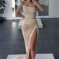 Fashion Simple Strapless Sequined Ball Gown Birthday Costume Evening Dress nv2027