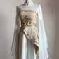 NiceVestidos--Elegant Spliced Embroidery Chiffon Flared Sleeve Long Gown, Retro Palace - Style Jacquard Banquet Dress NV5754