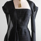 NiceVestidos--Birthday Cocktail Style Black Satin Pleated Strapless Dress Chiffon Short Sleeve Shrug Knee-Length Long Birthday Dress NV5808