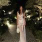 White See-through Fashion Elegant Long Slim Mermaid Ball Gown Evening Dress Party Dress nv2884